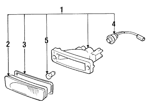 1991 Infiniti M30 Signal Lamps Lens-Front Turn Signal, RH Diagram for 26131-F6600