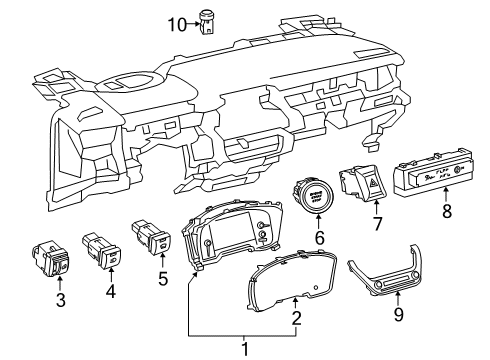 2020 Toyota Corolla Switches Heater Control Diagram for 55900-02D40-B0