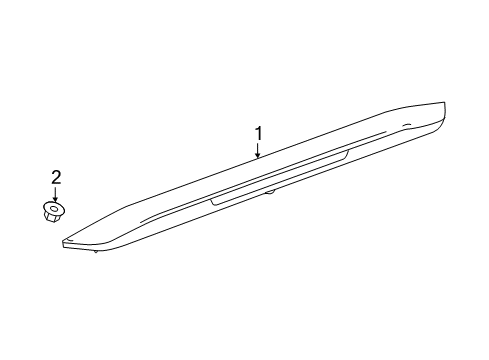 2016 Chevrolet Cruze High Mount Lamps High Mount Lamp Nut Diagram for 11602012