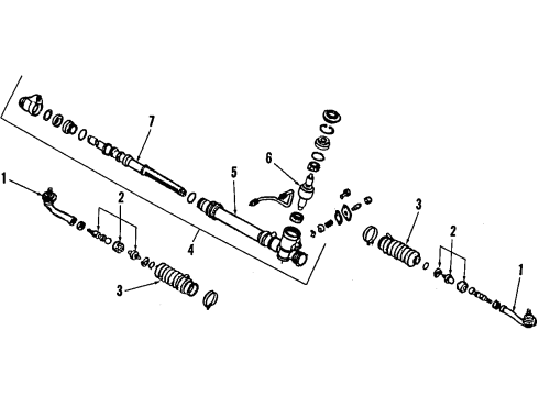 1988 Nissan 200SX P/S Pump & Hoses, Steering Gear & Linkage Pump Assy-Power Steering Diagram for 49110-31F00