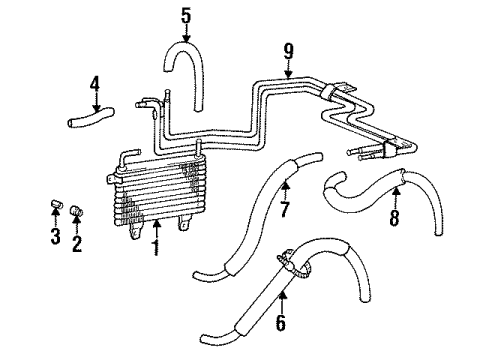 1995 Hyundai Sonata Trans Oil Cooler Rubber Diagram for 25462-36700