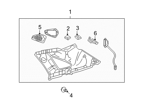 Diagram for 2010 Toyota Venza Interior Trim - Quarter Panels 