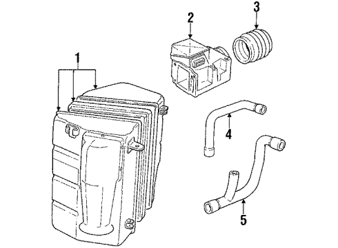 1988 BMW M6 Powertrain Control Hose Diagram for 13411310698