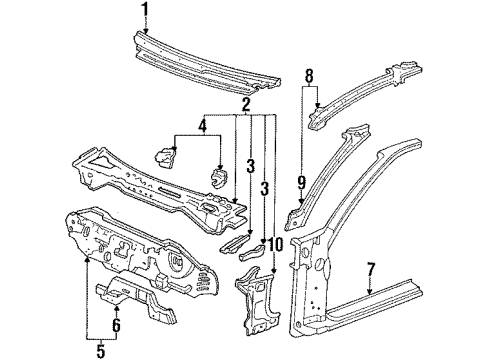 1988 Honda CRX Sheet Metal Motor, Front Wiper (Driver Side) Diagram for 76505-SH3-S02
