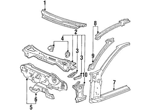 1988 Honda CRX Sheet Metal Motor, Rear Washer (Mitsuba) Diagram for 76806-SH3-003