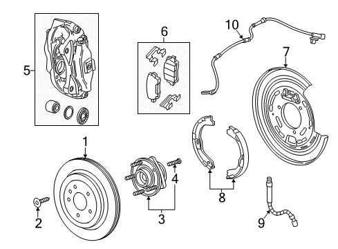 2017 Cadillac CTS Rear Brakes Caliper Diagram for 23309772