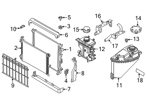 2020 BMW X6 Radiator & Components Radiator Diagram for 17118697883