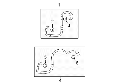 2009 GMC Acadia Trans Oil Cooler Lines Outlet Hose Diagram for 25880046