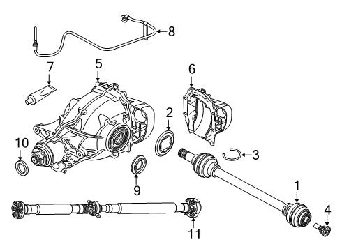 2020 BMW X5 Axle & Differential - Rear REAR-AXLE-DRIVE Diagram for 33109846337