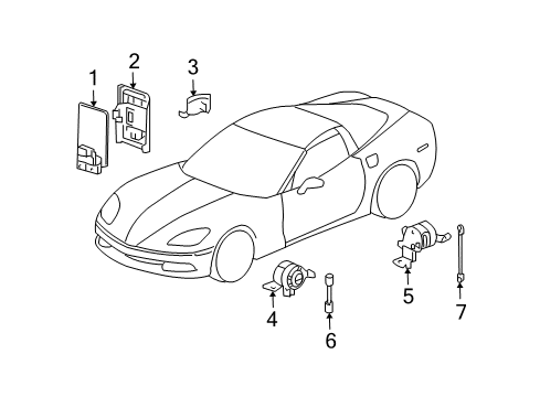 2013 Chevrolet Corvette Ride Control Sensor Asm-Electronic Suspension Rear Position Diagram for 22742386