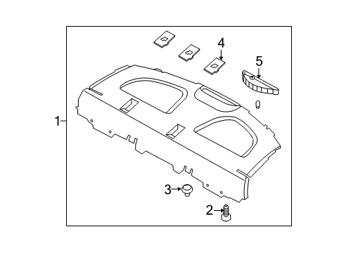 2013 Hyundai Accent Interior Trim - Rear Body Bezel Assembly-Child Anchor Diagram for 85619-1R000-9Y