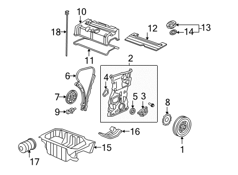 2007 Honda Civic Engine Parts, Mounts, Cylinder Head & Valves, Camshaft & Timing, Variable Valve Timing, Oil Pan, Oil Pump, Balance Shafts, Crankshaft & Bearings, Pistons, Rings & Bearings Gauge, Oil Level Diagram for 15650-RRB-A01