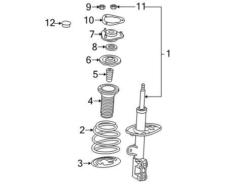 2011 Toyota RAV4 Struts & Components - Front Spring Diagram for 48131-42631
