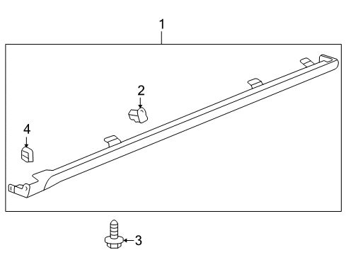 2007 Honda Accord Exterior Trim - Pillars, Rocker & Floor Garnish Assy., R. Side Sill *NH658P* (GRAPHITE PEARL) Diagram for 71800-SDA-A11ZF
