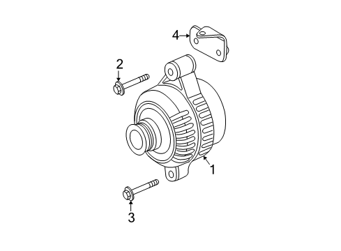 2004 Saturn Vue Alternator GENERATOR Assembly Diagram for 15789921