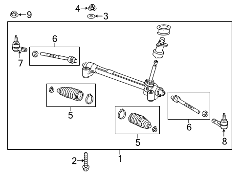 2016 Chevrolet Spark Steering Column & Wheel, Steering Gear & Linkage Boot Kit Diagram for 95371541