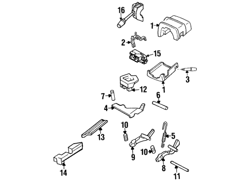 1994 Nissan Quest Switches Switch Assy-Combination Diagram for 25560-0B020