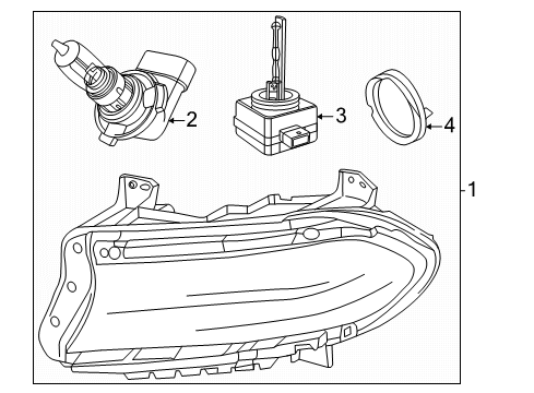 2018 Dodge Charger Headlamps Part Diagram for 68541681AA