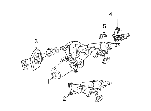 2005 Saturn Ion Steering Column & Wheel, Steering Gear & Linkage Lower Shaft Diagram for 15799676