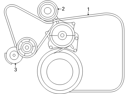 2008 Dodge Viper Belts & Pulleys Belt-SERPENTINE Diagram for 5037862AD