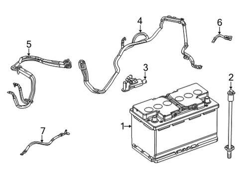 2021 Jeep Grand Cherokee L Battery BATTERY NEGATIVE Diagram for 68380192AB