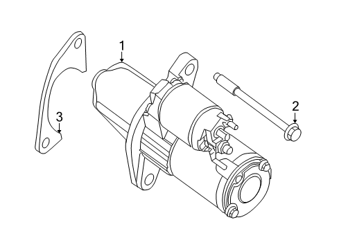 2015 Nissan Pathfinder Starter Motor Assy-Starter Diagram for 23300-9HP0ARE