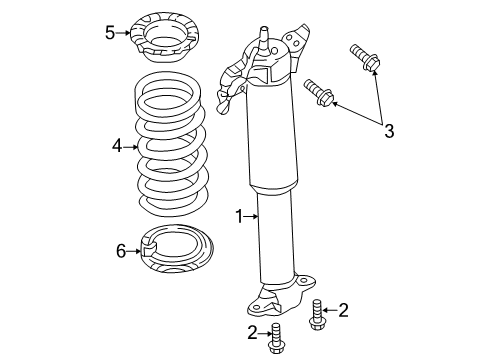 2020 Ford Mustang Shocks & Components - Rear Spring Diagram for KR3Z-5560-A