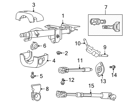 2008 Dodge Viper Steering Column, Steering Wheel & Trim, Shaft & Internal Components, Shroud, Switches & Levers Screw-Tapping Pan Head Diagram for 6035937AA
