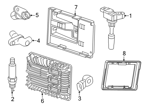 2015 Cadillac ATS Ignition System Mount Bracket Diagram for 84013974