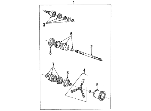 1994 Chevrolet S10 Blazer Axle Shaft - Front Ring Diagram for 7833949