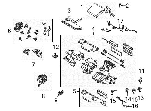 2005 BMW Z4 Air Conditioner Evaporator Temperature Sensor Diagram for 64116927601