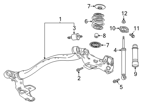 2021 Buick Encore Rear Suspension Spring Insulator Diagram for 94536722