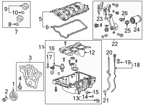 2015 Cadillac CTS Senders Filler Tube Diagram for 12654893