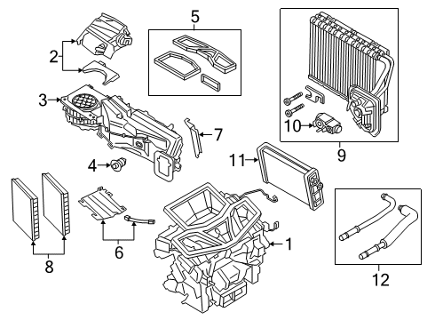 2020 BMW M760i xDrive Air Conditioner Refrigerant Line, Double Pipe Diagram for 64539324810