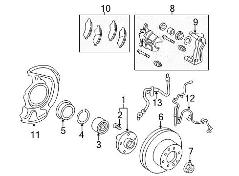 2012 Toyota Avalon Anti-Lock Brakes Actuator Assembly Diagram for 44050-07103