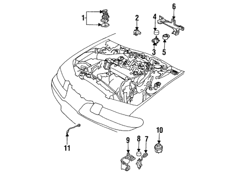 1992 Honda Prelude Powertrain Control Sensor Assembly, Speed Diagram for 78410-SY0-003