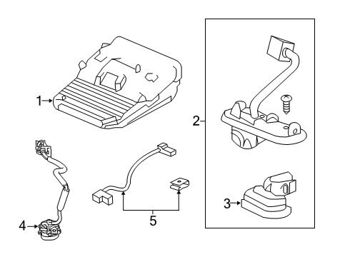 2018 Acura TLX Trunk Camera R, SVC Side Diagram for 36660-TZ3-C02