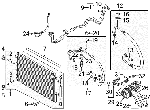 2015 Ford Edge Air Conditioner AC Hose Diagram for E1GZ-19835-GB