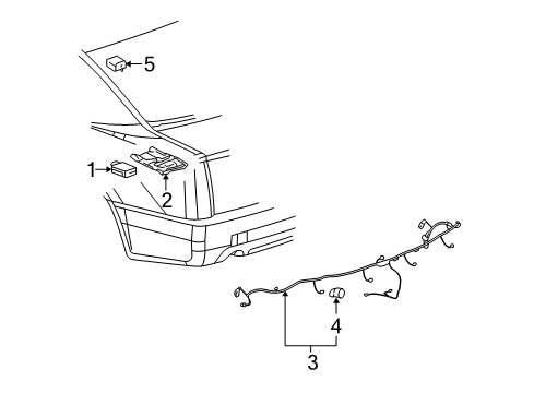 2011 Cadillac STS Electrical Components Rear Object Alarm Module Diagram for 15216801