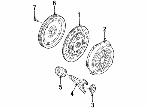 1996 Infiniti I30 Clutch & Flywheel Lever-Withdrawal Diagram for 30531-03E11