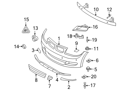 2011 BMW 1 Series M Front Bumper C-Clip Nut Diagram for 07146955207