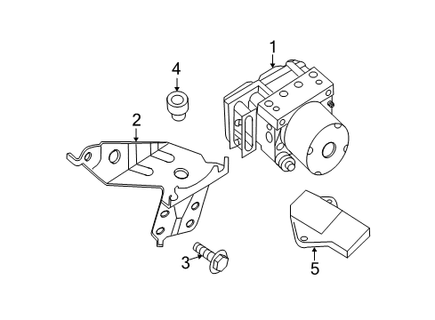 2008 Nissan Sentra Anti-Lock Brakes Anti Skid Actuator Assembly Diagram for 47660-ET86B