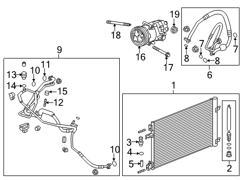 2012 Buick Verano Air Conditioner Compressor Diagram for 13495846