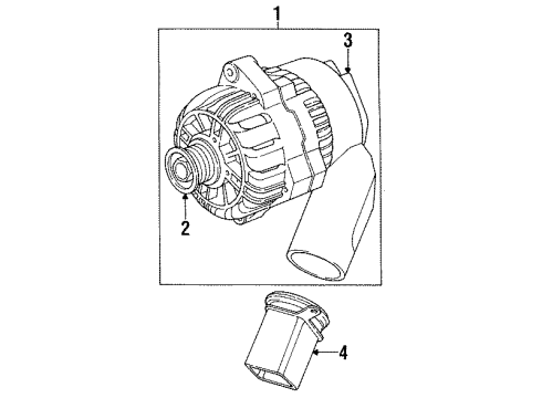 1993 BMW 740iL Alternator Air Duct Diagram for 12311747208