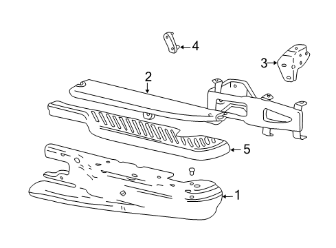 2004 Ford F-150 Heritage Rear Bumper Step Pad Diagram for YL3Z-17B807-AA