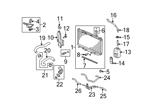 2010 Acura TSX Powertrain Control Cushion, Radiator Mounting (Lower) Diagram for 74172-SDA-A00