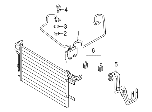 2009 Ford Taurus X Trans Oil Cooler By-Pass Valve Bolt Diagram for -W711538-S440