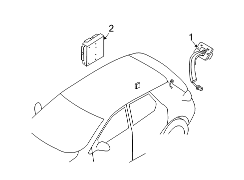 2009 Nissan Murano Electrical Components Camera Assy-Back View Diagram for 28442-1AA0A
