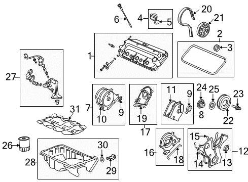 2008 Acura MDX Filters Filter Set, Fuel Diagram for 17048-STX-A00