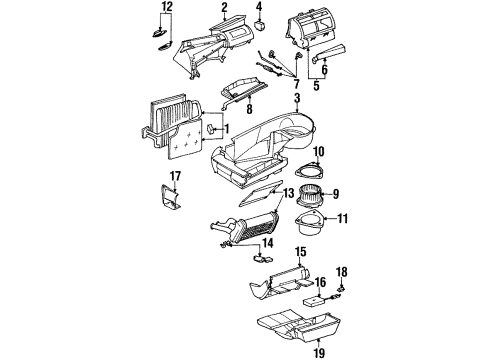 1999 Saturn SC1 Air Conditioner Suction Hose Diagram for 21031289